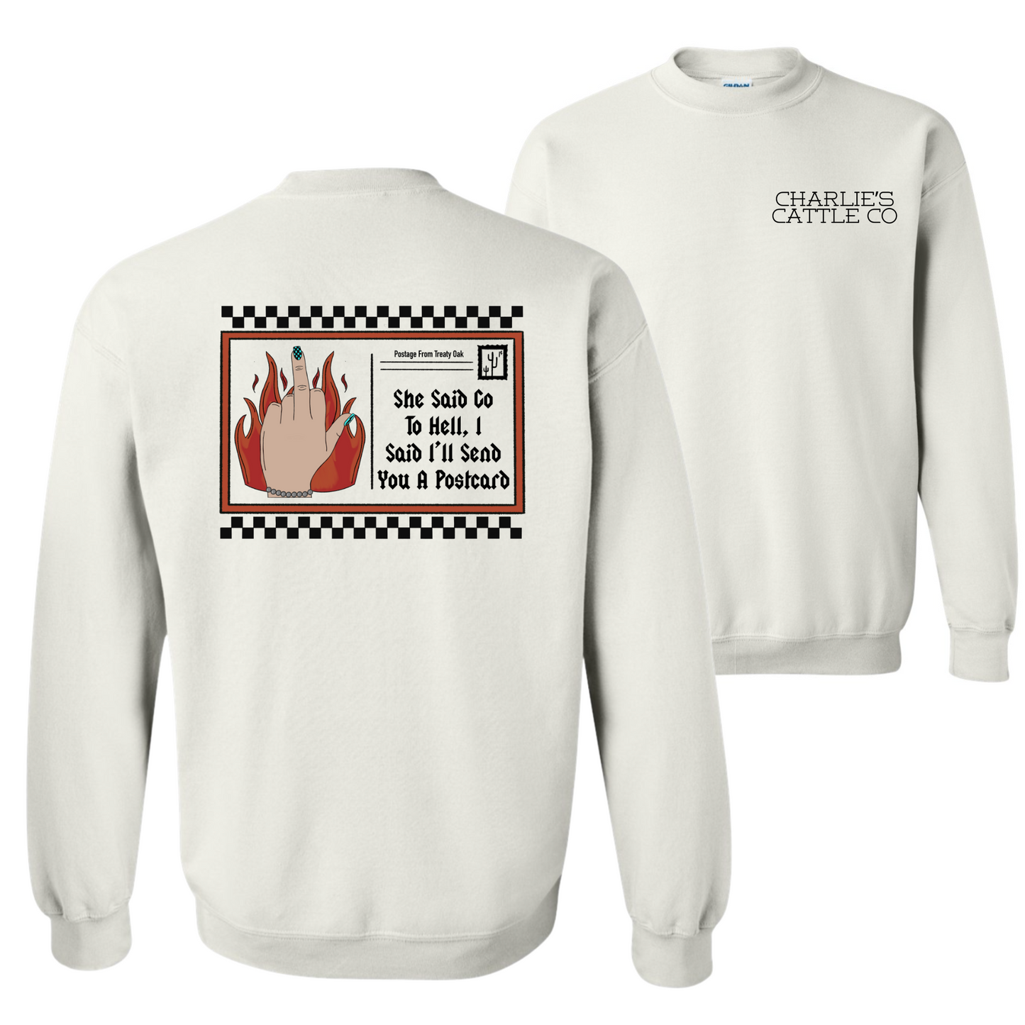 Treaty Oak Post Card Sweatshirt