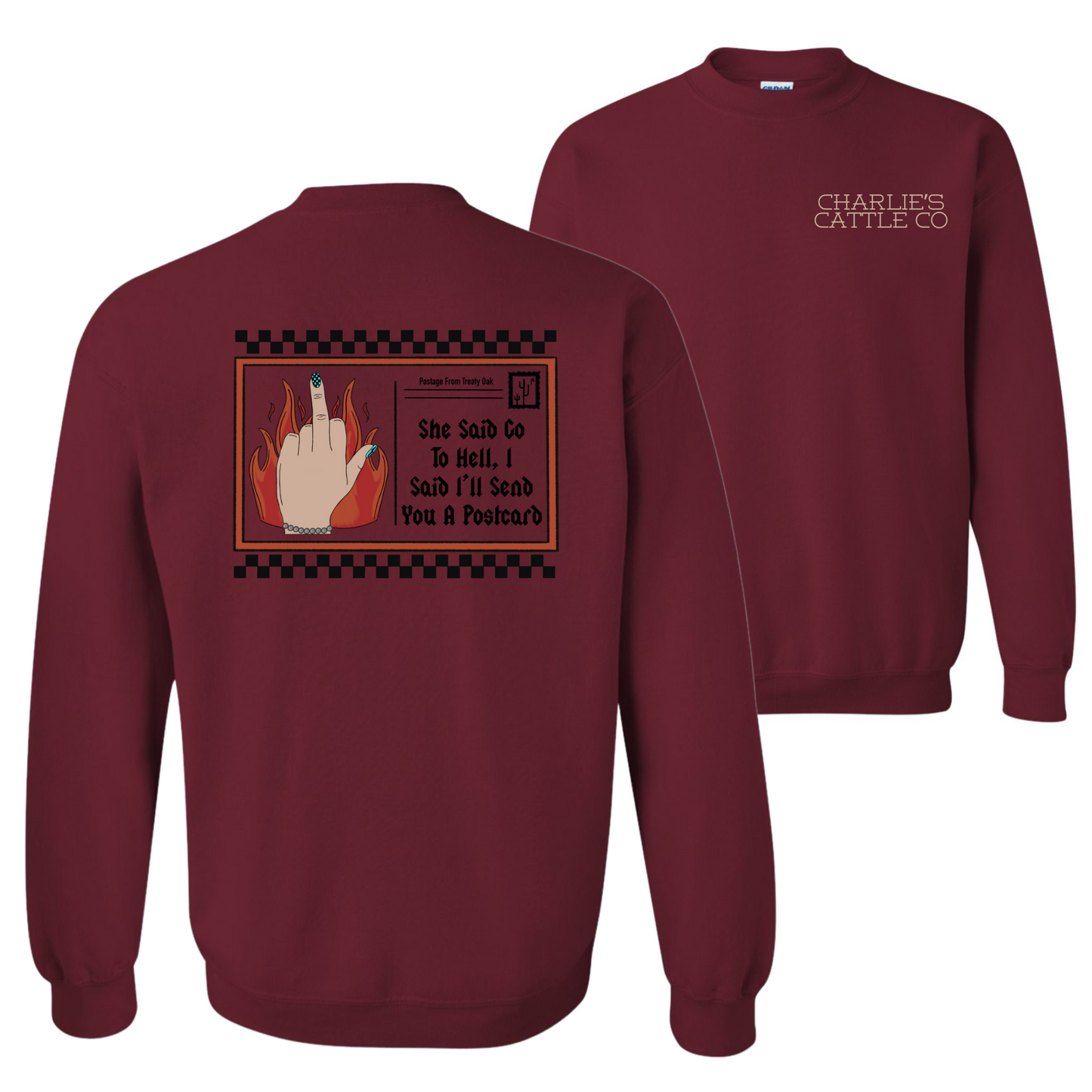 Treaty Oak Post Card Sweatshirt