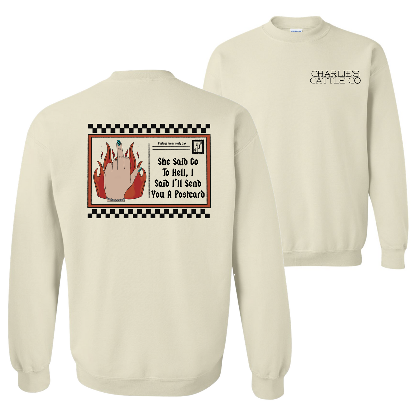 Treaty Oak Post Card Sweatshirt