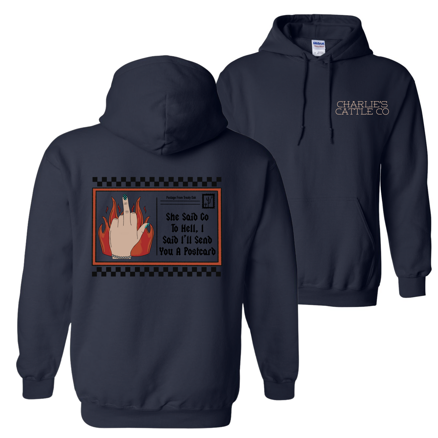 Treaty Oak Post Card Hoodie