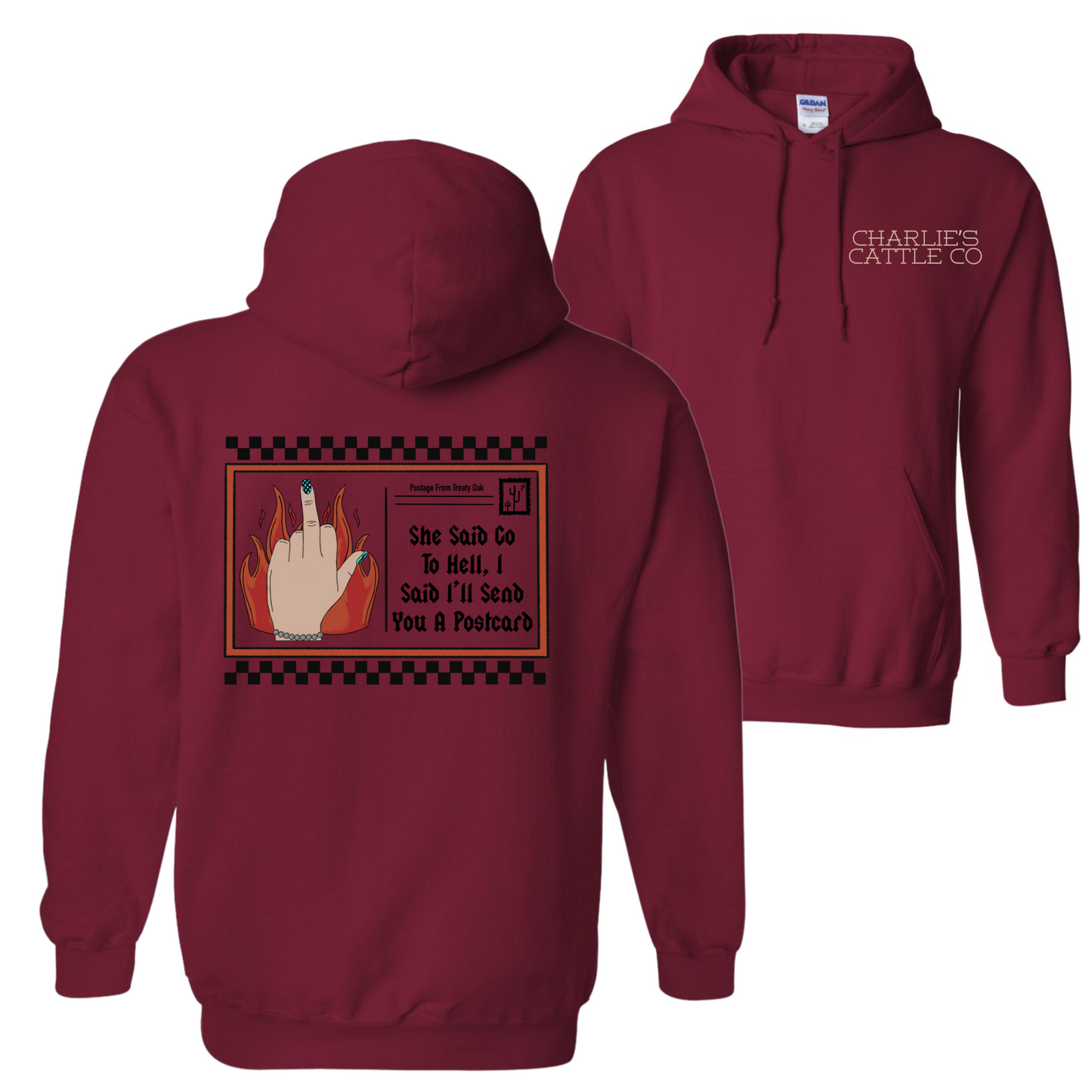 Treaty Oak Post Card Hoodie