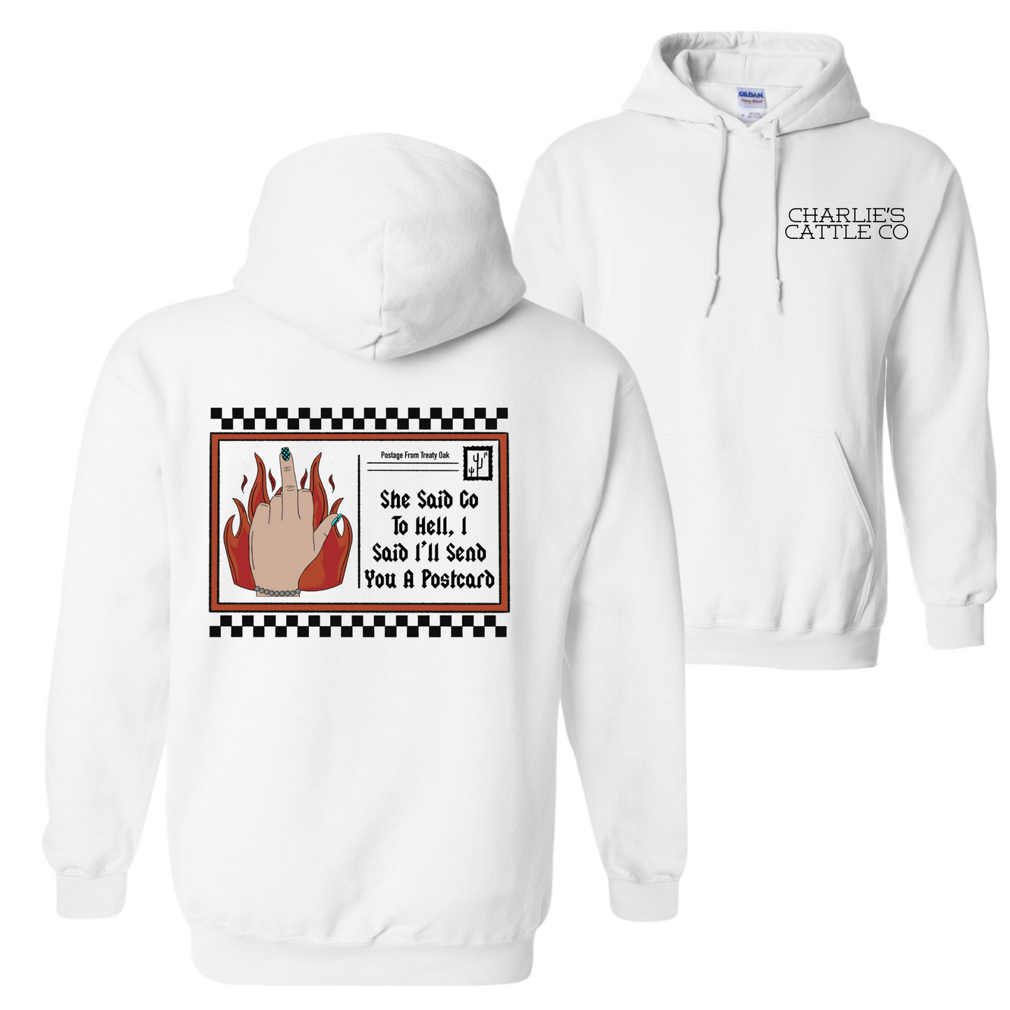 Treaty Oak Post Card Hoodie