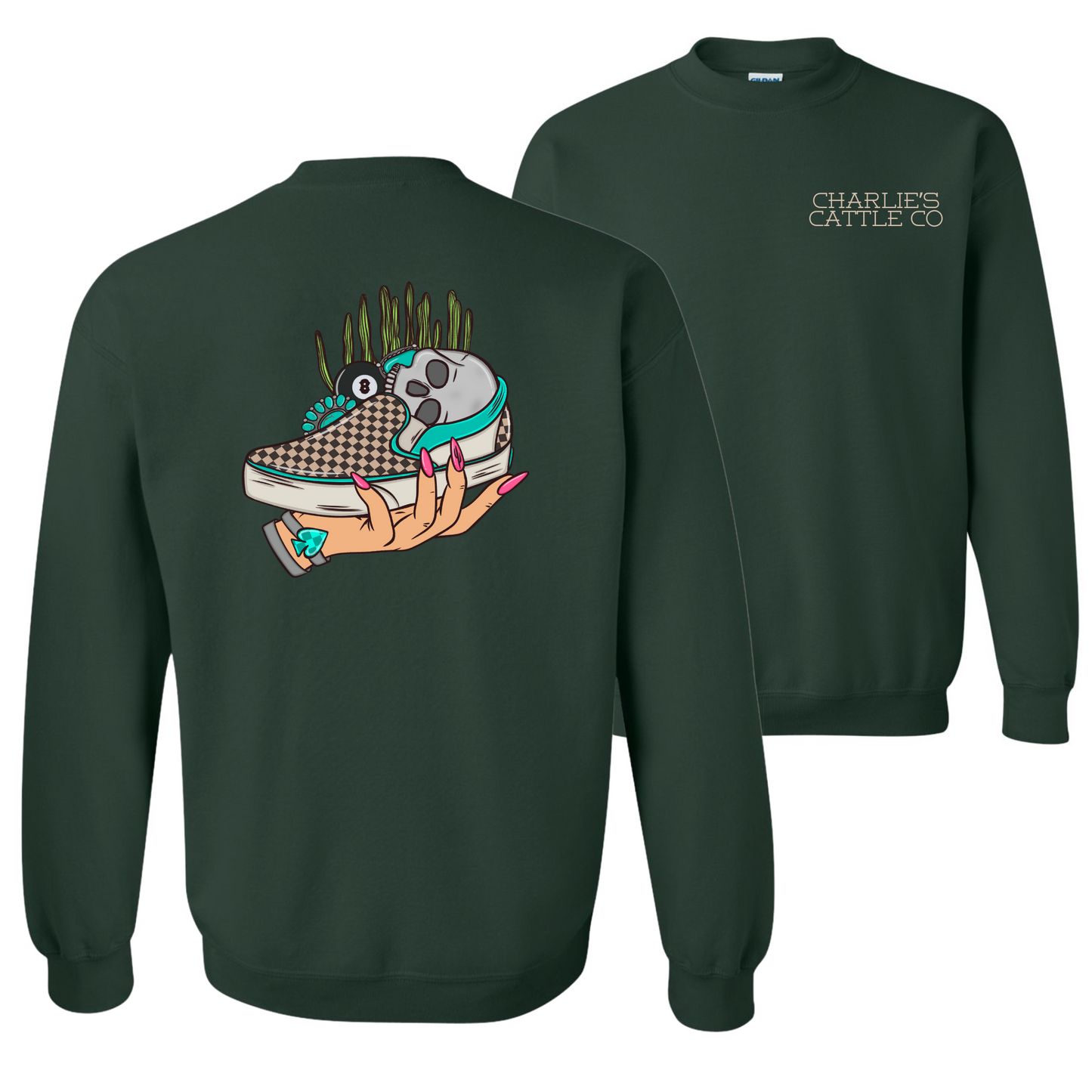 Cowgirl Skull Sweatshirt