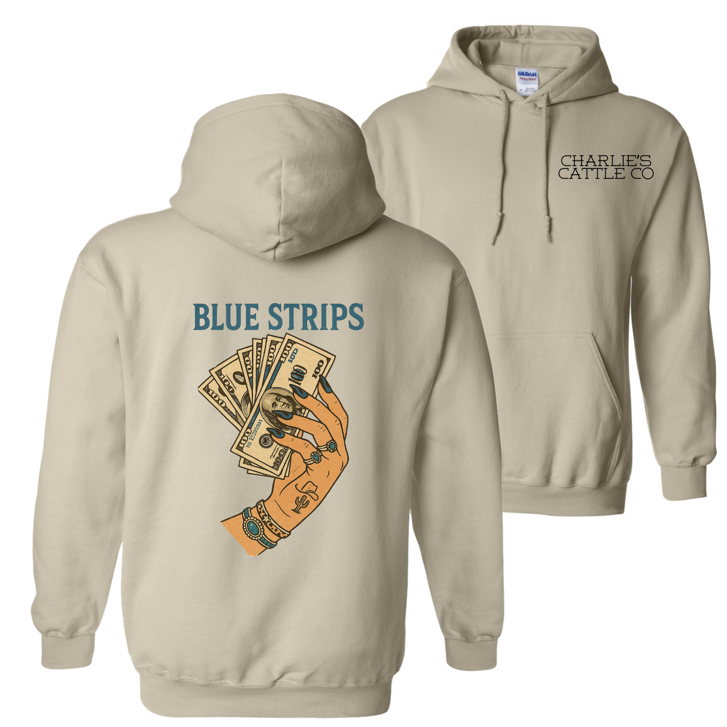 Blue Strips Hoodie