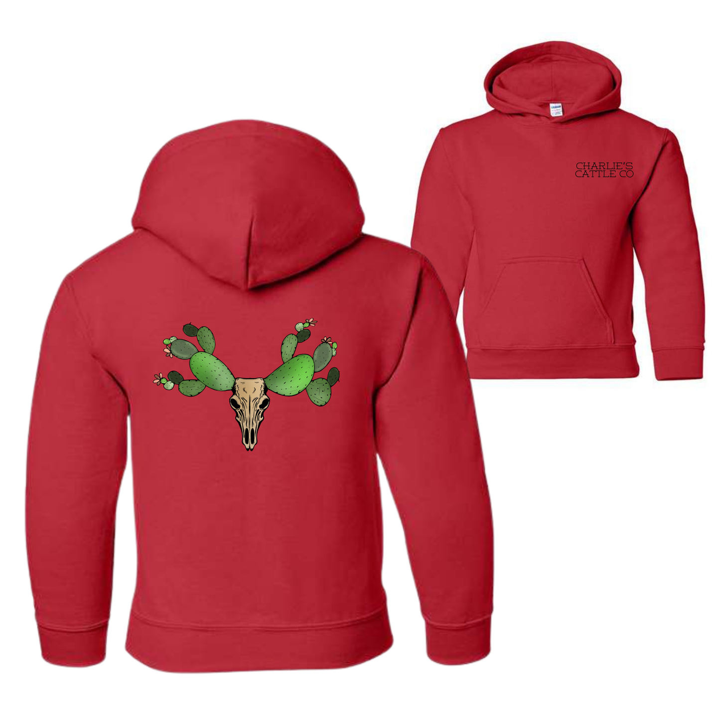 Cactus Longhorn Youth Hoodie