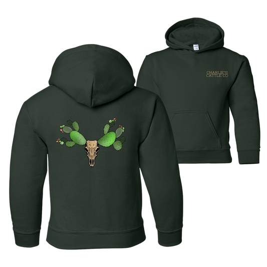Cactus Longhorn Youth Hoodie