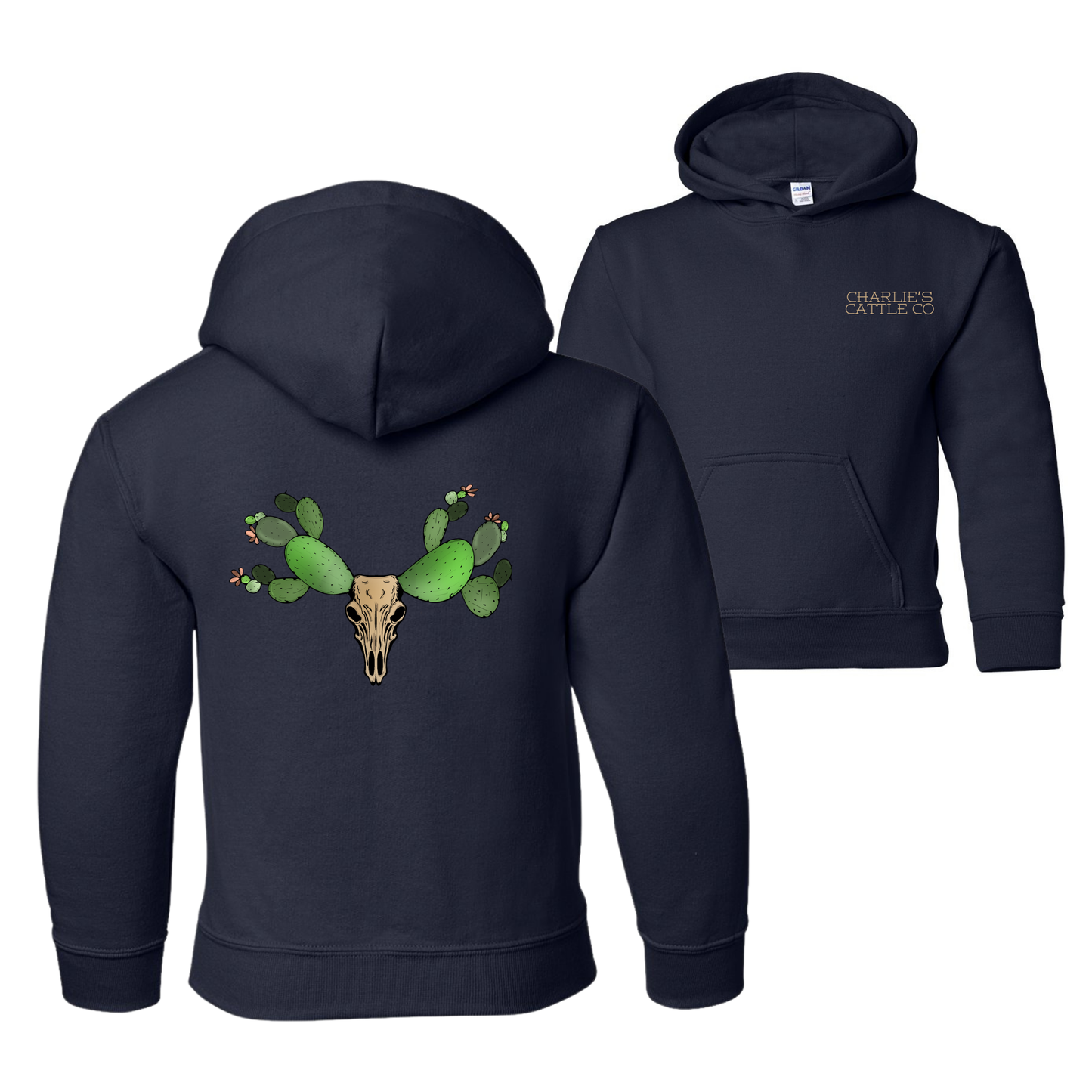 Cactus Longhorn Youth Hoodie