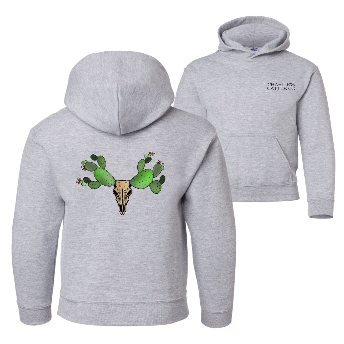 Cactus Longhorn Youth Hoodie