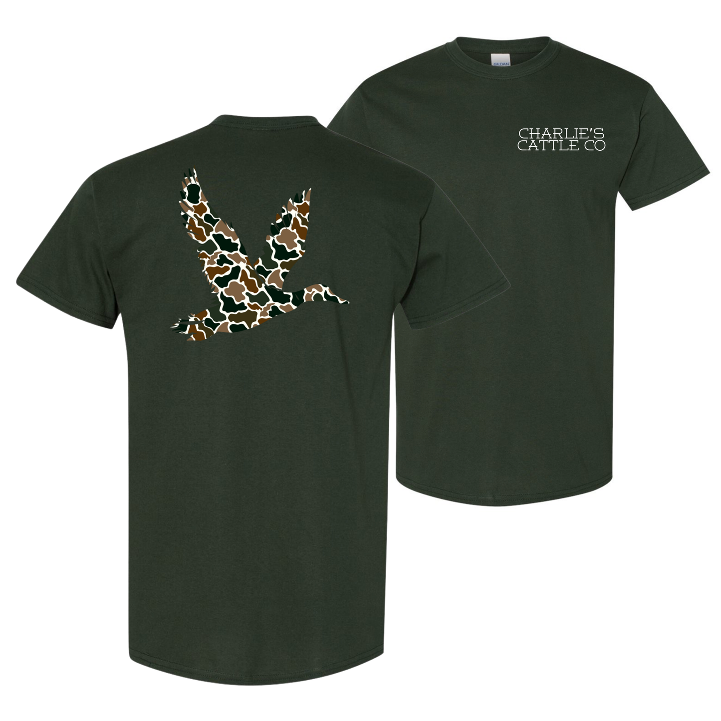 Camo Flying Mallard T-Shirt