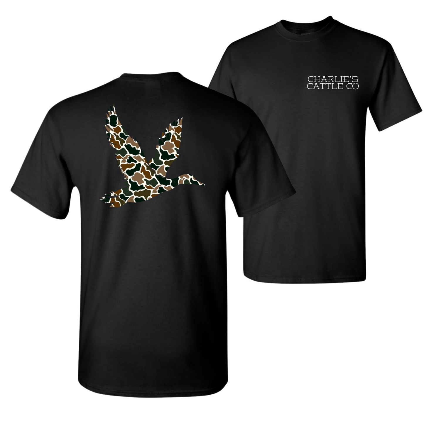 Camo Flying Mallard T-Shirt