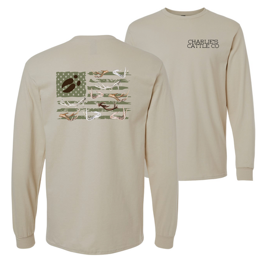 Antler Flag Long Sleeve Tee