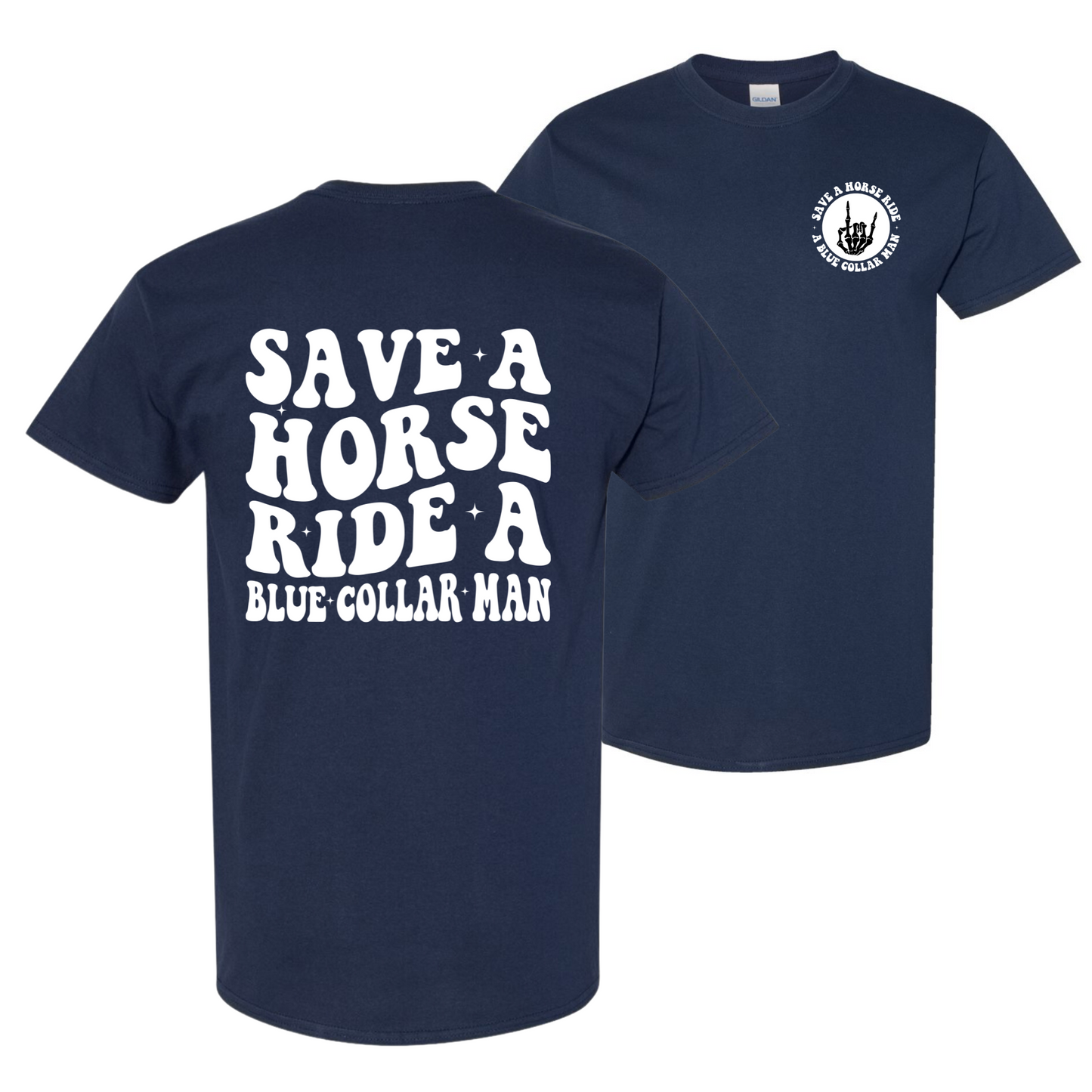 Ride A Blue Collar Man T-Shirt