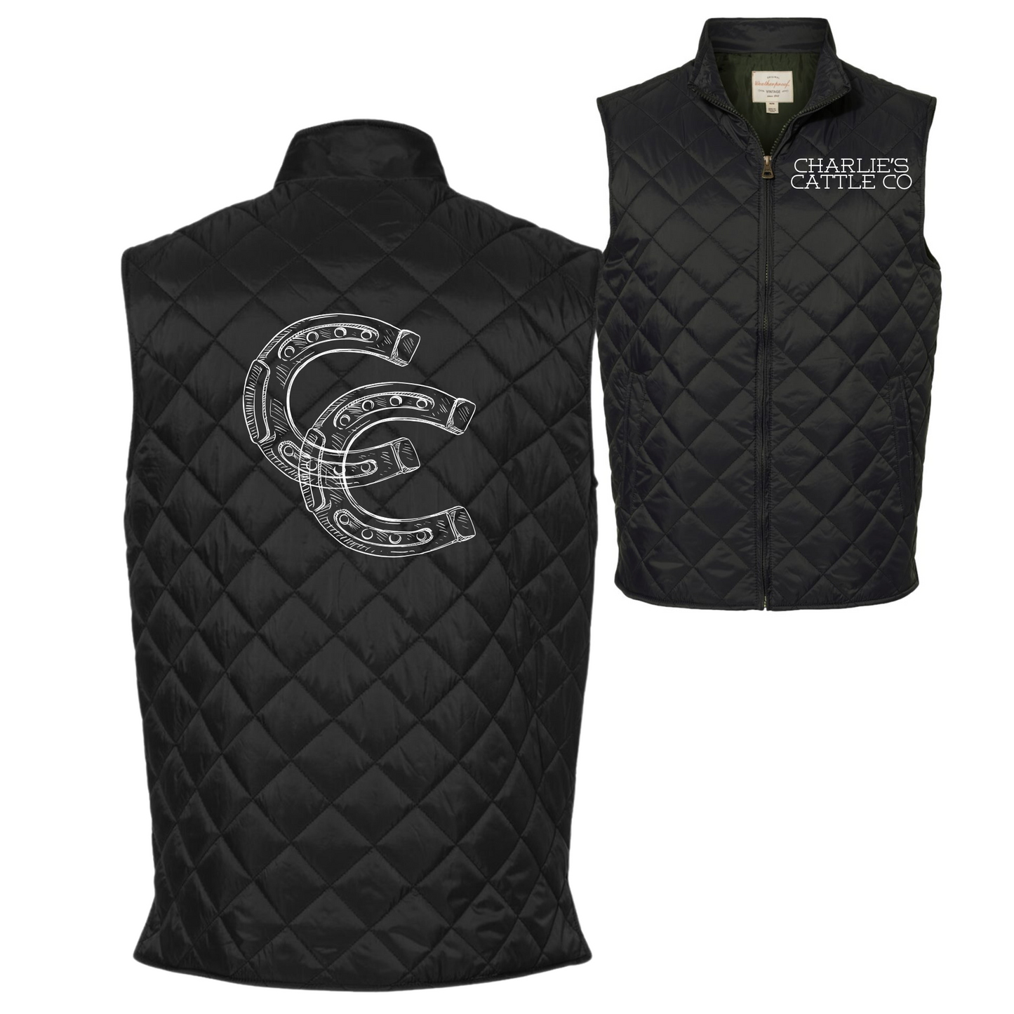 Charlie's Cattle Co Diamond Stitched Vest