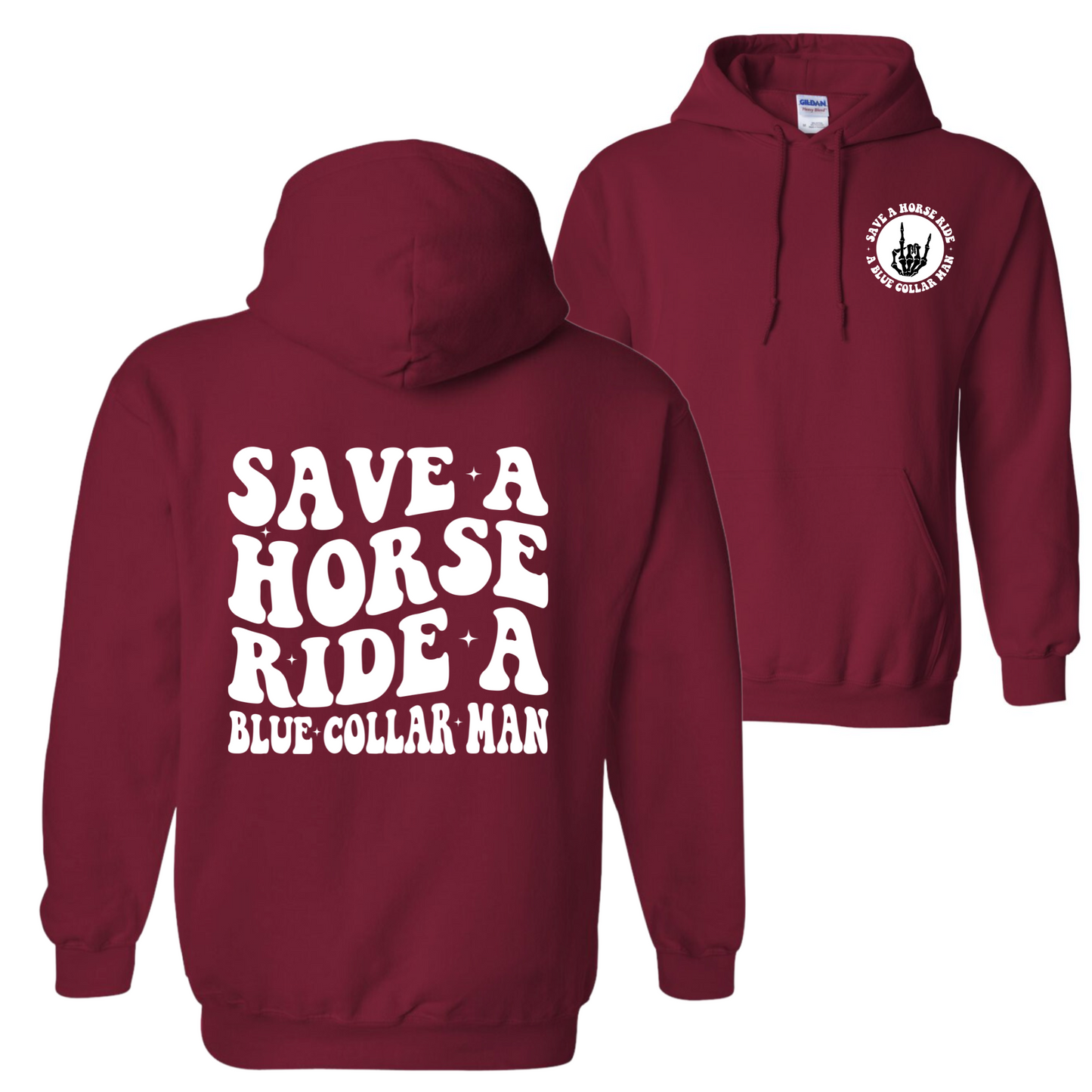 Ride A Blue Collar Man Hoodie