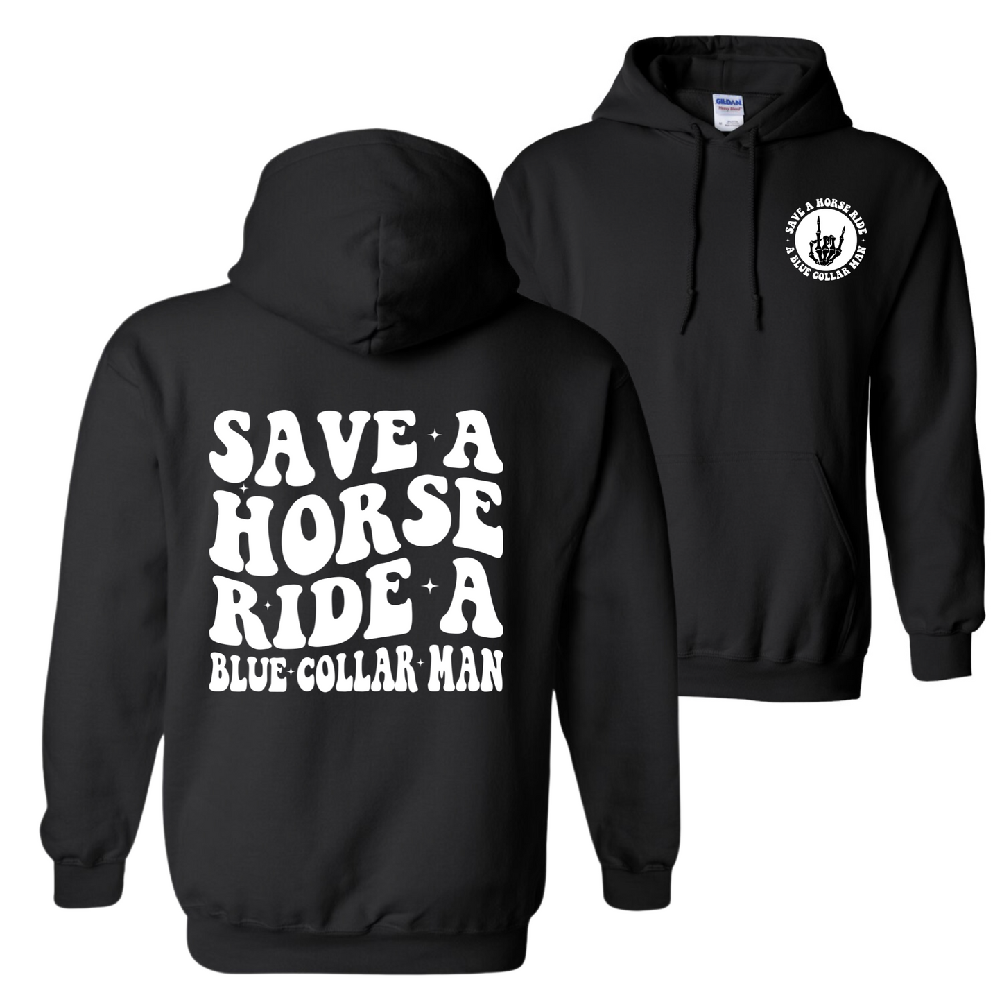 Ride A Blue Collar Man Hoodie