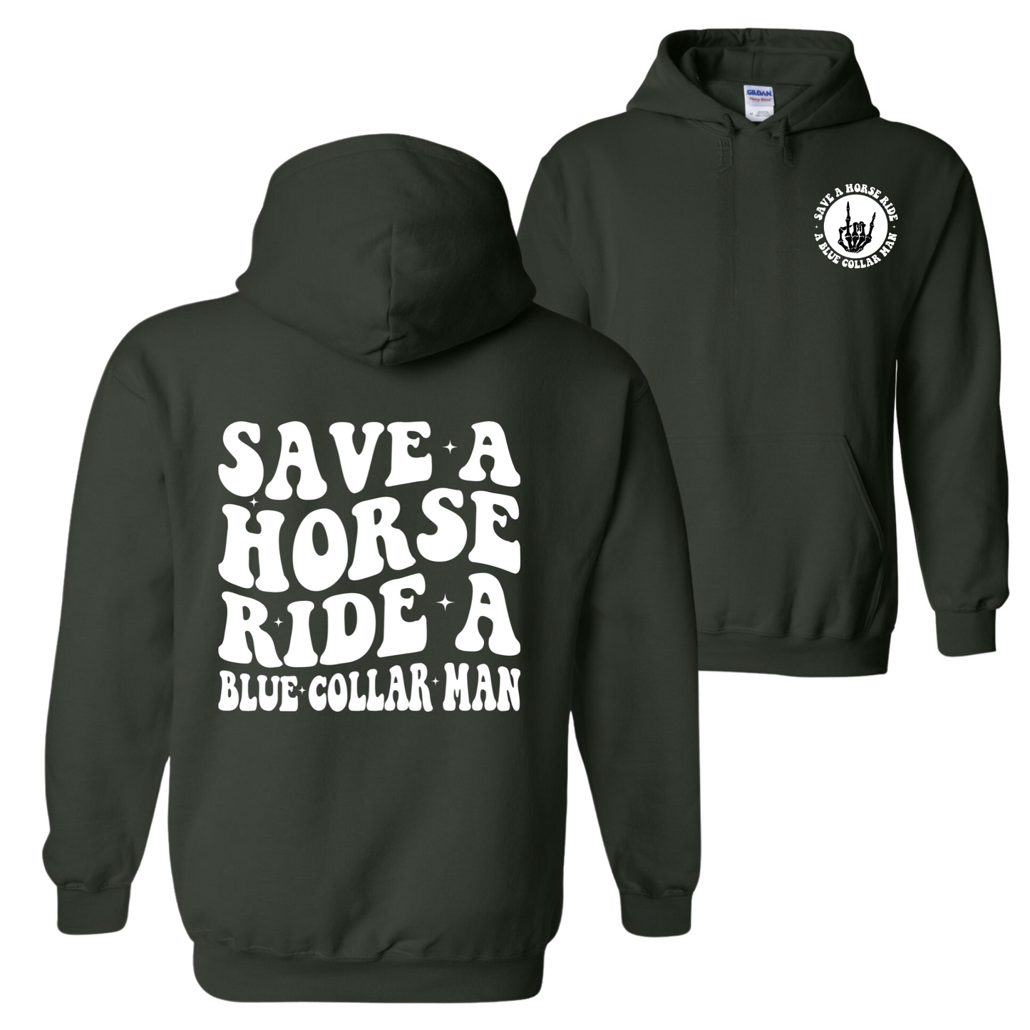 Ride A Blue Collar Man Hoodie