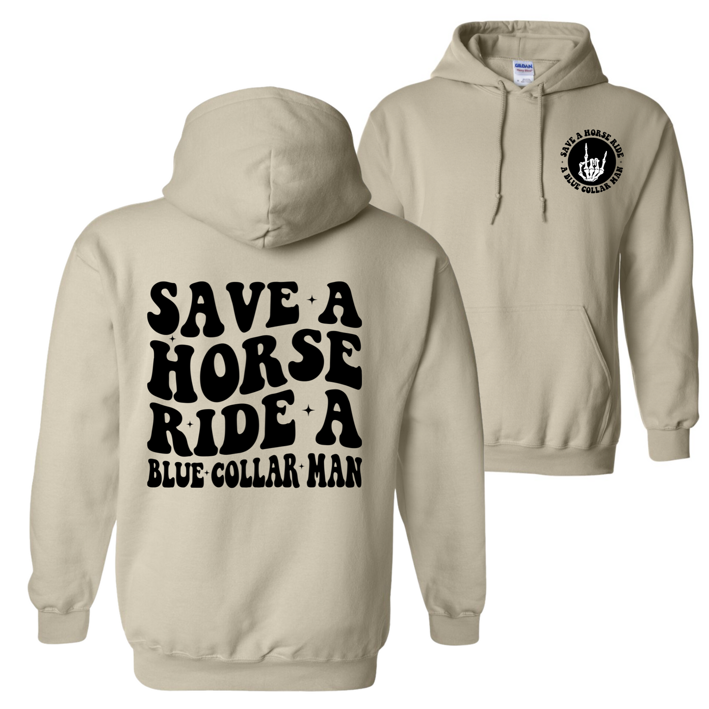 Ride A Blue Collar Man Hoodie